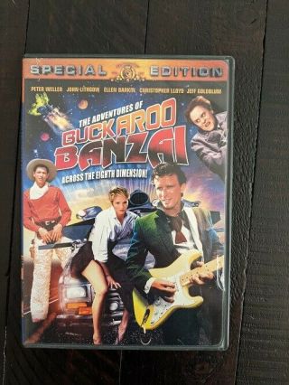 Adventures Of Buckaroo Banzai Dvd Out Of Print Rare Peter Weller Classic Oop