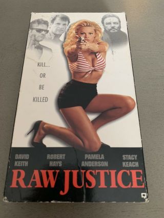RAW JUSTICE VHS PAMELA ANDERSON AND DAVID KEITH.  Sleaze.  Erotica.  Rare.  HTF.  OOP 2