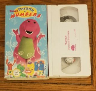 Barneys - Parade Of Numbers - 1998 Vhs Tape Oop Purple Dinosaur Rare