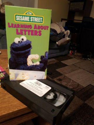 Sesame Street Learning About Letters Vhs Video Tape 1986 Rare Vtg Cookie Monster