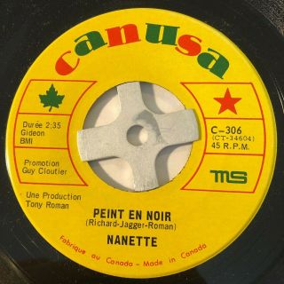 Mod Beat Psych Nanette Paint It Black Canusa 45 Rare French Girl Stones Cover Ex