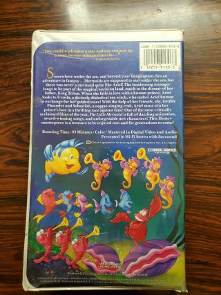 The Little Mermaid VHS Disney Black Diamond Banned Cover Art Classics RARE penis 2