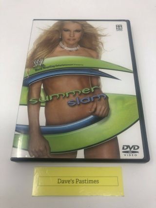 Rare Oop Wwe Wrestling Dvd Summerslam 2003 W/ Sable Poster See Pictures