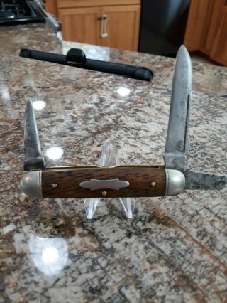 Vintage & Rare Union Stock Yards Chicago 3 - Blade Pocket Knife