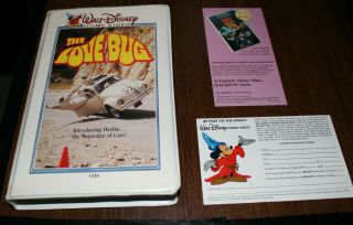 Vintage Rare Walt Disney The Love Bug 1968 1985 Vhs Herbie Vw Beetle Dean Jones