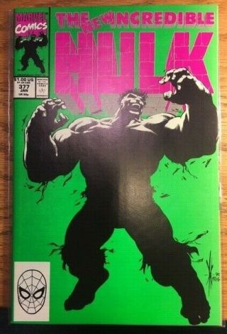 Rare 1990 Marvel Incredible Hulk 377 Nm - 1st Appearance Prof.  Hulk Dale Keown