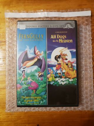 Fern Gully The Last Rainforest - All Dogs Go To Heaven (dvd,  2006) Don Bluth - Rare