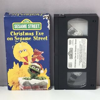 Sesame Street Christmas Eve Vhs Video Tape Vcr Rare Big Bird Vtg Fast