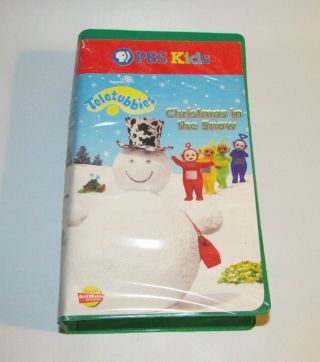 Teletubbies Christmas In The Snow (vhs,  2000 Double Clamshell) Rare