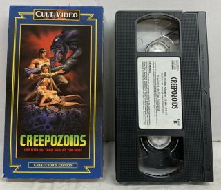 Creepozoids Vhs Linnea Quigley Horror Charles Band Full Moon Rare Cult Video