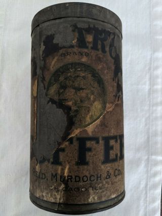 Vintage Monarch 3lb Coffee Tin Advertising Collectible rare 2