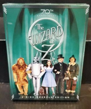 Rare The Wizard Of Oz (70th Anniversary Dvd,  2009,  4 - Disc Set Emerald Edition)