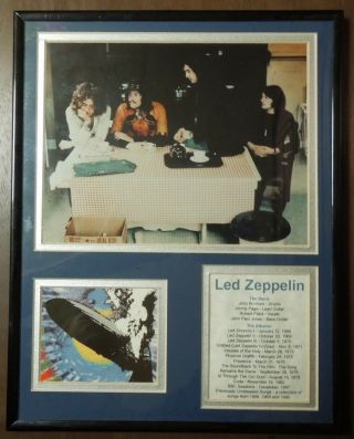 Rare 1999 Led Zeppelin 11x14 Framed And Matted Photo Display