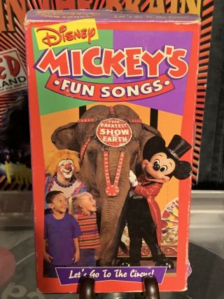 Vtg Disney Mickeys Fun Songs Lets Go To The Circus Vhs Rare Htf Kids Sing Along
