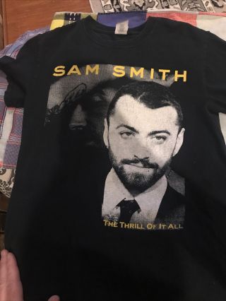 Vintage Sam Smith Concert T - Shirt.  The Thrill Of It All.  2018.  Size S.  Rare