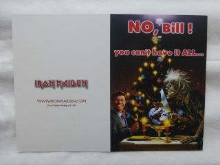 Iron Maiden Rare Christmas Card 1999 Limited Reprint
