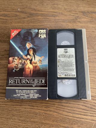 Star Wars Return Of The Jedi Vhs Video Movie Cbs Fox 1986 Red Rare Oop