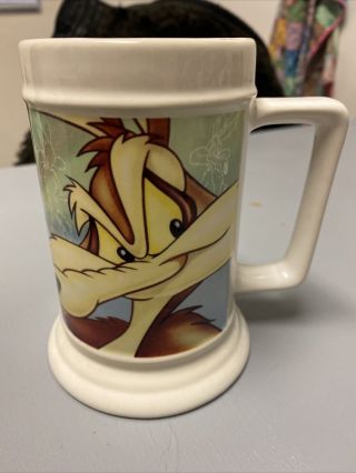 Wile E.  Coyote Looney Toons Acme Mug Shots Warner Bros 1997 Rare Coffee