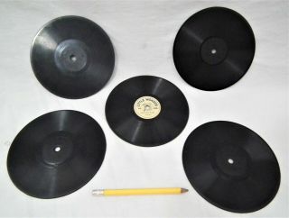 Rare Vintage Group Little Wonder Phonograph Gramophone 78 Rpm Records Toy Size
