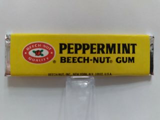 Vtg Rare American Chewing Gum Wrapper Stick Beech - Nut Peppermint