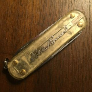 Rare Clear Wenger Esquire Translucent Swiss Army Knife Discontinued Eddie Bauer