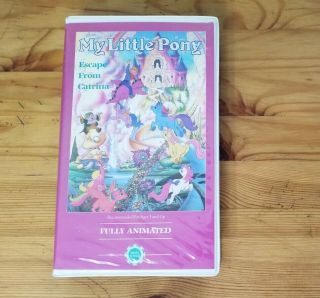 My Little Pony: Escape From Catrina On Vhs 1986 Sunbow Release Clamshell Rare