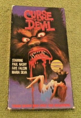 Curse Of The Devil Vhs Horror Paul Nashy Gemstone Video Rare