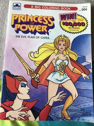 Vintage She - Ra Princess Of Power The Evil Plan Of Catra Coloring Book 1985 Rare