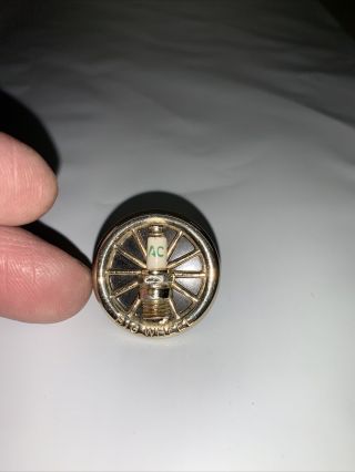 Vintage Rare Ac Big Wheel Spark Plug Tie Tack Pin Pendant Men Jewelry