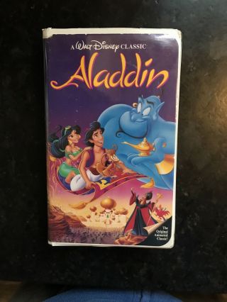 Aladdin (vhs,  1992) Black Diamond Edition Rare Walt Disney Classic