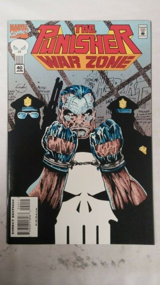 The Punisher War Zone 40 (marvel 1995) Htf Low Print Run High - Grade Rare