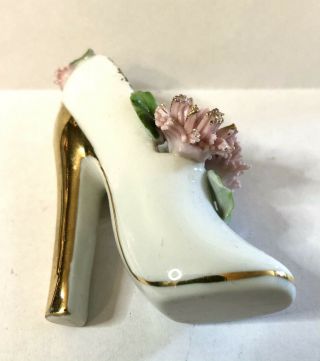 Vintage High Heel Collectible Ceramic Miniature Shoe,  1940s/50s - Rare