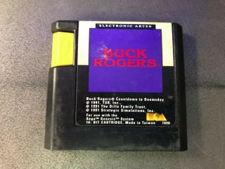 Buck Rogers: Countdown To Doomsday (sega Genesis,  1991) Authentic Rare