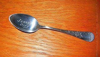 Antique Souvenir Spoon Jersey City Frankfield And Co Rare Sterling Silver