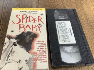 Spider Baby (vhs,  1997) Thriller Cult Fun Gate Fold Cover Rare Usa Shp