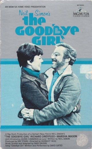 The Goodbye Girl Vhs Mgm Rare Big Box Richard Dreyfuss
