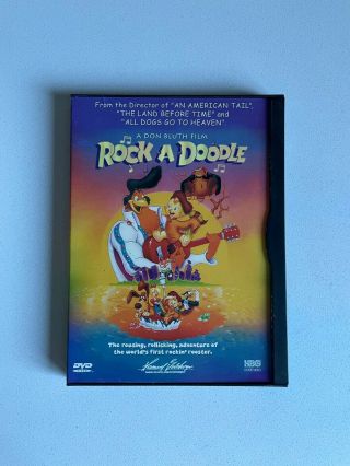 Rock A Doodle Dvd Rare Oop Snapcase Don Bluth Film Hbo Home Video