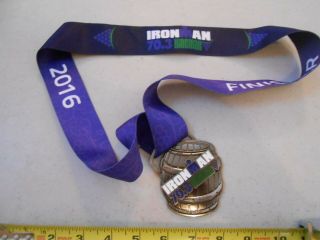 Rare 2016 70.  3 Vineman Iron Man Finisher Ribbon / Medal Triathlon
