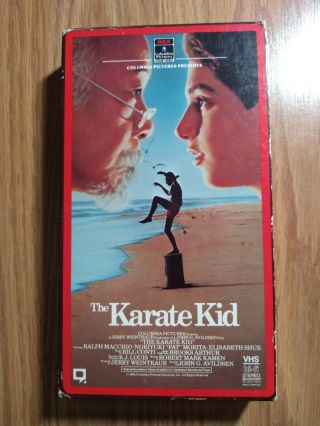 The Karate Kid Vhs Release Rare Rca Columbia Side Slide Case Shape