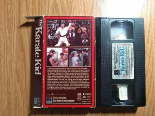 The Karate Kid VHS Release Rare RCA Columbia side slide Case Shape 2