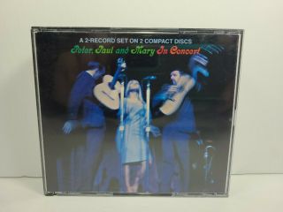 Peter Paul And Mary: In Concert (cd,  1989,  2 - Disc Set) Warner Brothers,  Rare