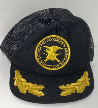 Vintage Nra Hat National Rifle Association Trucker Snapback Cap Adult Rare