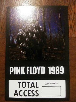 Pink Floyd 1989 Momentary Lapse Tour Backstage Pass Concert Rare