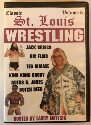 St Louis Wrestling Dvd Classic Volume 5 Ric Flair Vg Nwa Wwf Wwe Rare