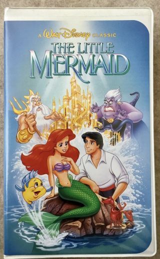 Walt Disney The Little Mermaid Black Diamond Classic Banned Cover Rare Vhs
