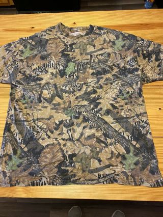 Jerzees 2xl Mossy Oak Forest Floor T Shirt Rare Pattern