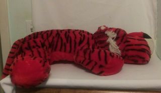 Floppy Red Black Laying 26 " Plush Dan Dee Leopard Tiger Cheetah Rare