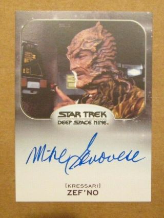 Rare 2015 Star Trek Deep Space Nine Mike Genovese Auto Signed Card Zef 