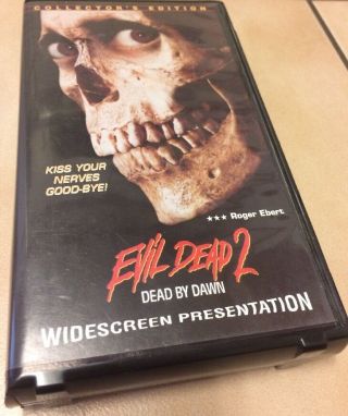 Evil Dead 2: Dead By Dawn Vhs 1998 Widescreen Horror Bruce Campbell Rare Vintage
