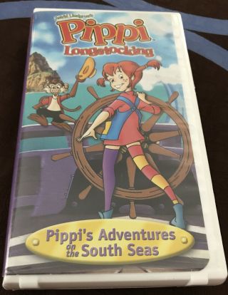 Pippi Longstocking Animated Movie Vhs 1997 South Seas Hbo Kids Video Vgc Rare